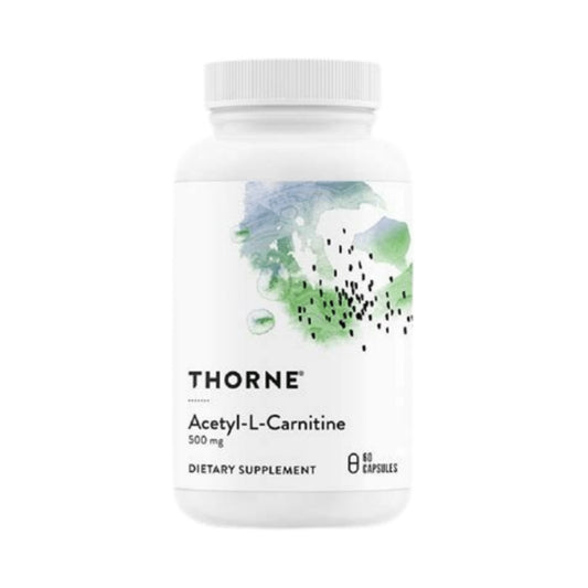 Thorne Acetyl-L-Carnitine 500 mg on a white background