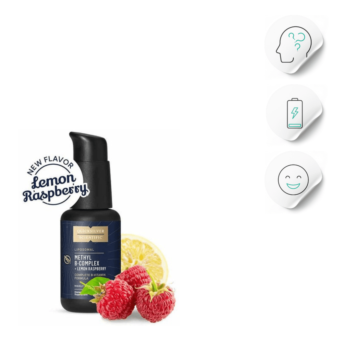 Liposomal Methyl B - Complex +Lemon Raspberry I Energy and Mood Support - Quicksilver Scientific - Long Covid Store