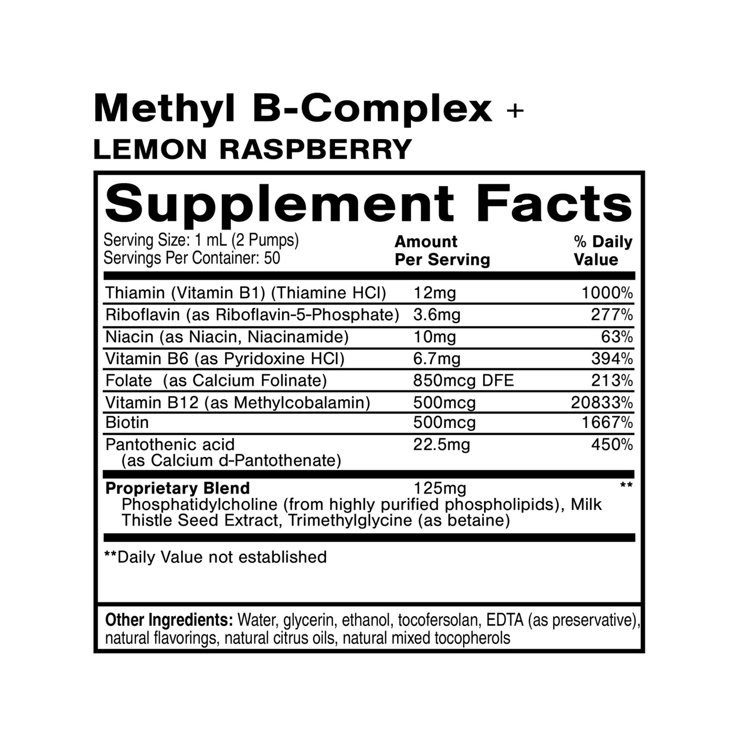 Liposomal Methyl B - Complex +Lemon Raspberry I Energy and Mood Support - Quicksilver Scientific - Long Covid Store