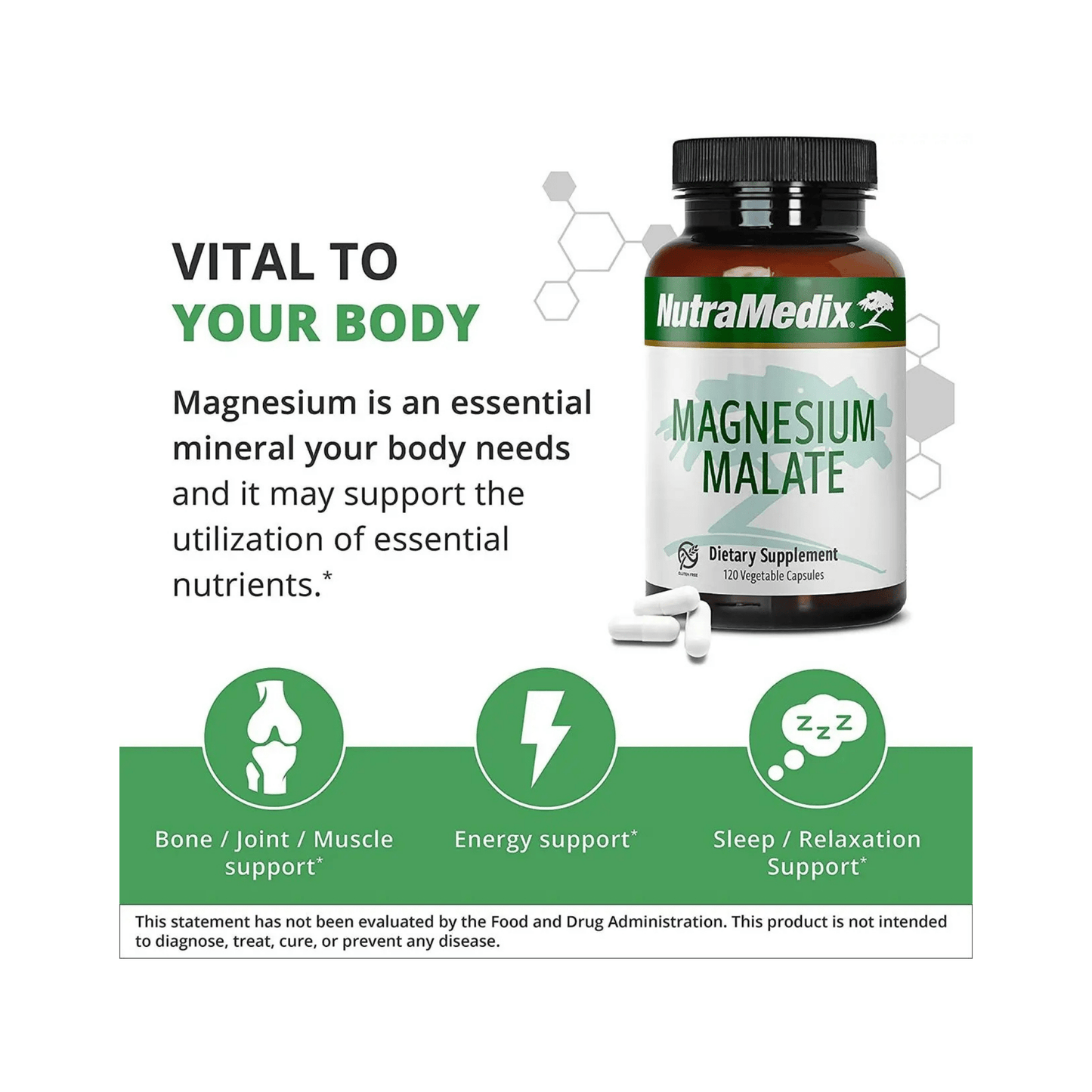 Magnesium Malate | Pain, Fatigue and Nervous System Regulation - Long Covid Store - Long Covid Store
