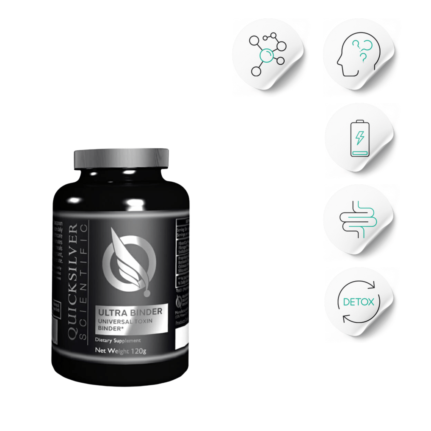 Ultra Binder, Universal Toxin Binder | Brain Fog, Inflammation and Gut Health - Quicksilver Scientific - Long Covid Store