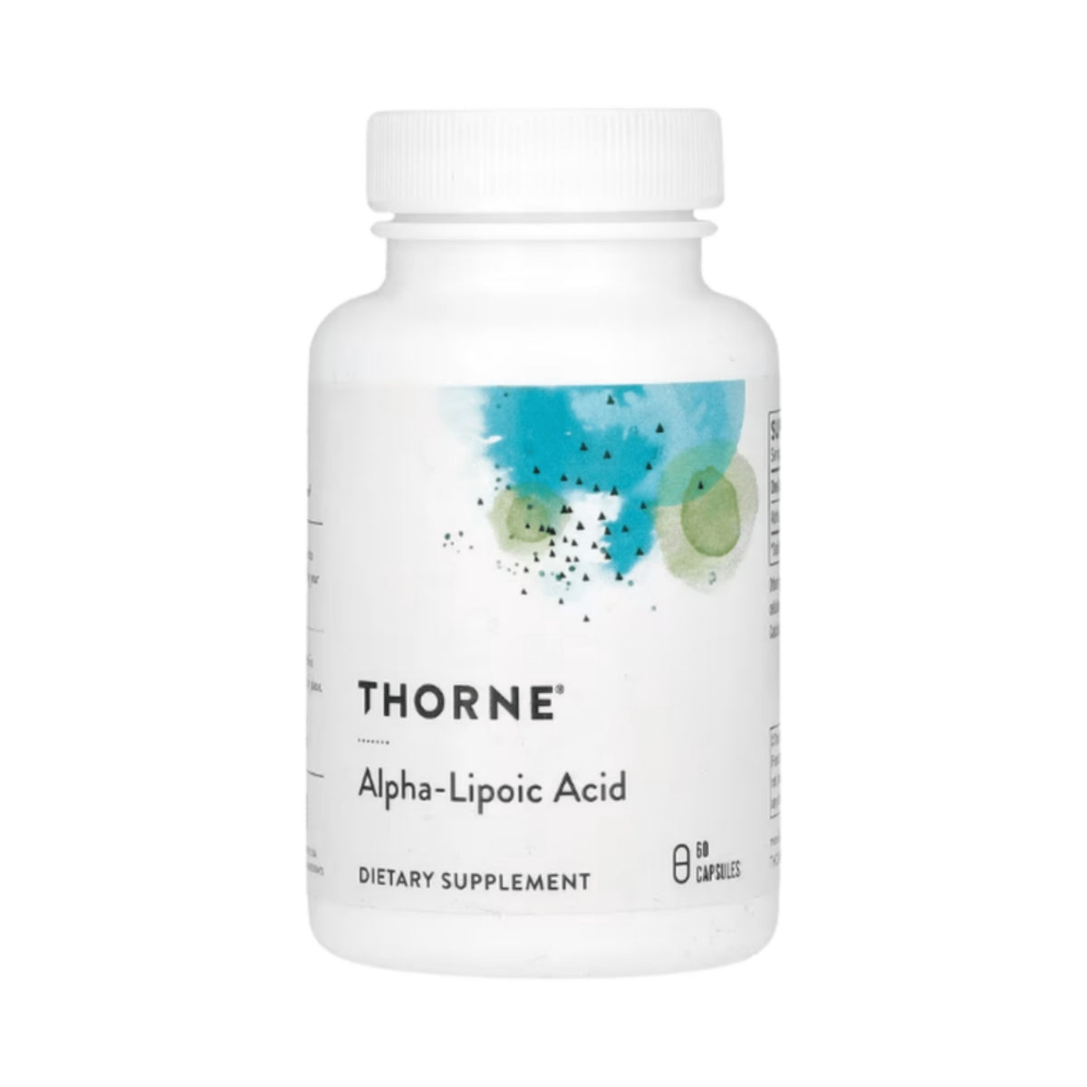 Thorne Alpha-Lipoic Acid 300 mg on a white background