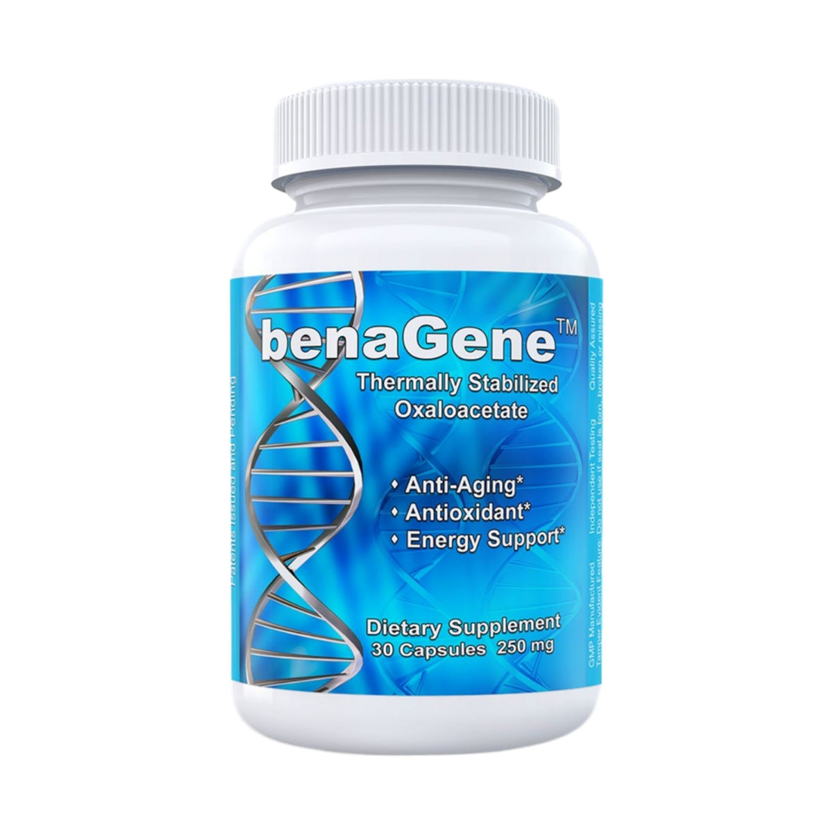 benaGene Oxaloacetate Capsules on a white background