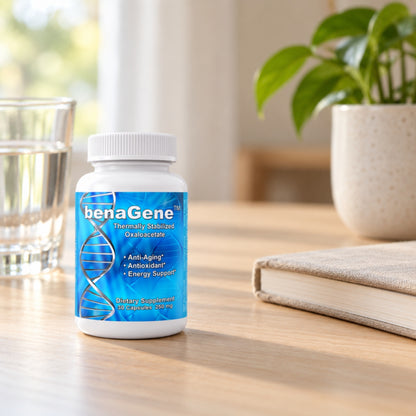 benaGene Oxaloacetate Capsules on a table at home