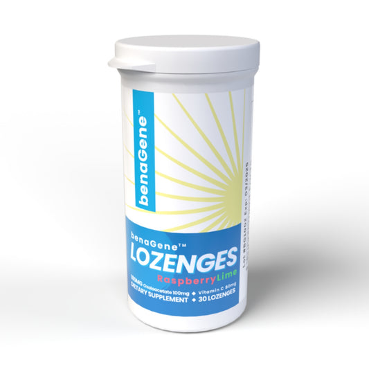 benaGene Oxaloacetate Lozenges on a white background