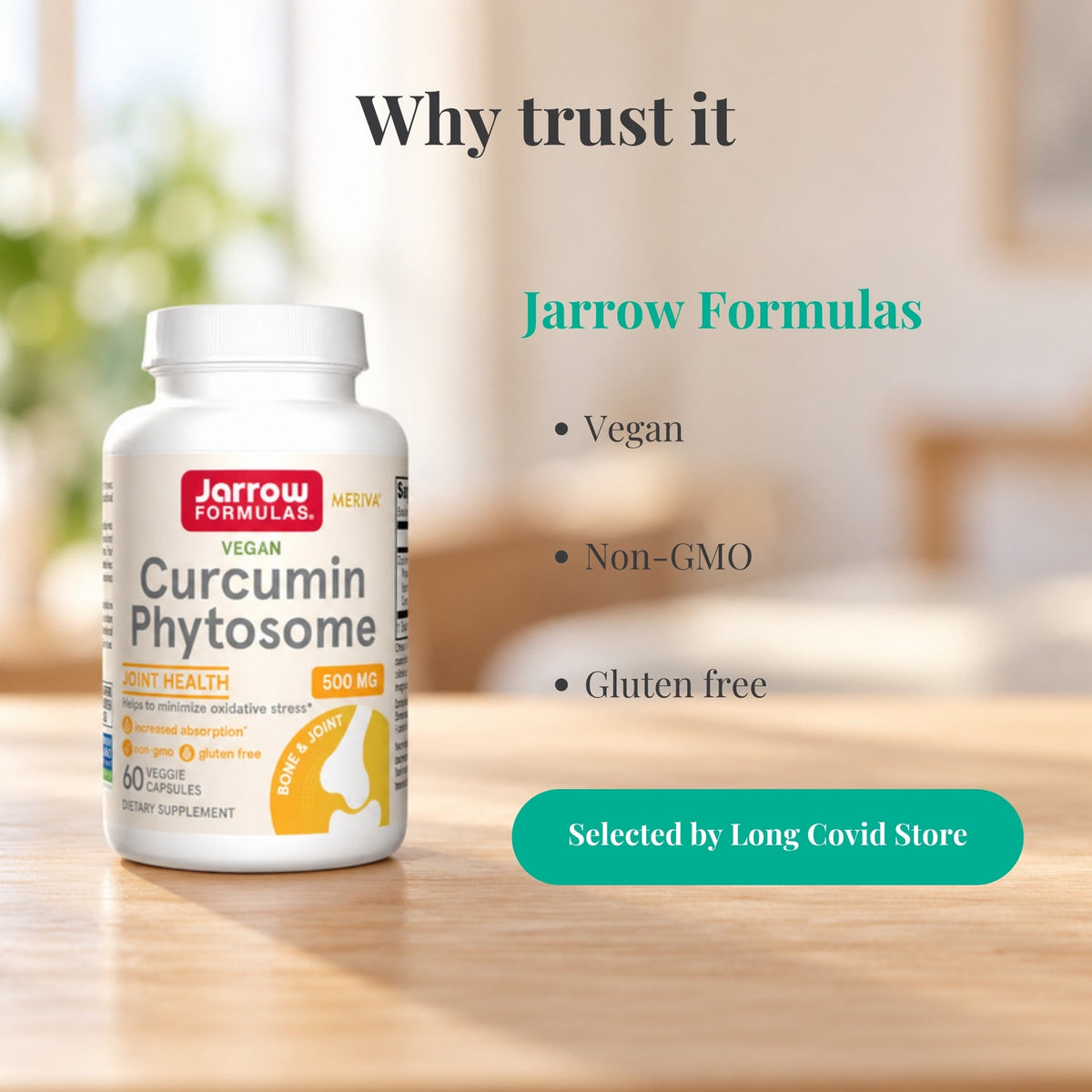 Curcumin Phytosome 500 mg | Joint & Mobility Support | Jarrow Formulas - Jarrow Formulas - Long Covid Store