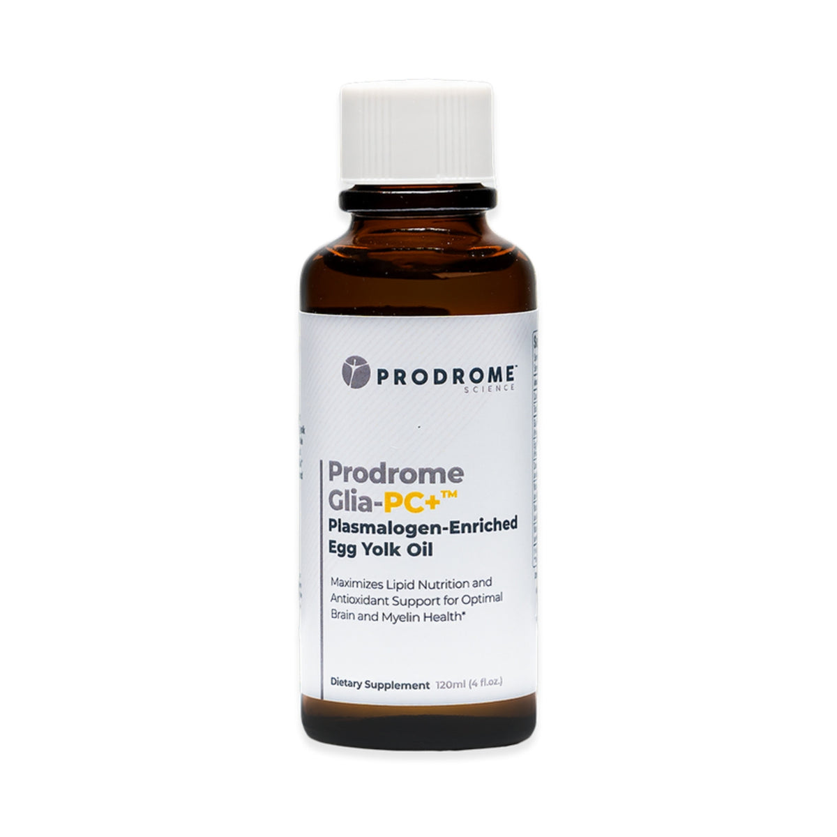 Prodrome Sciences Glia PC+ Egg Yolk Oil 120 mL on a white background