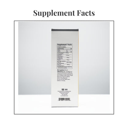 Facts panel from the label of Prodrome Sciences Glia PC+ Egg Yolk Oil 120 mL