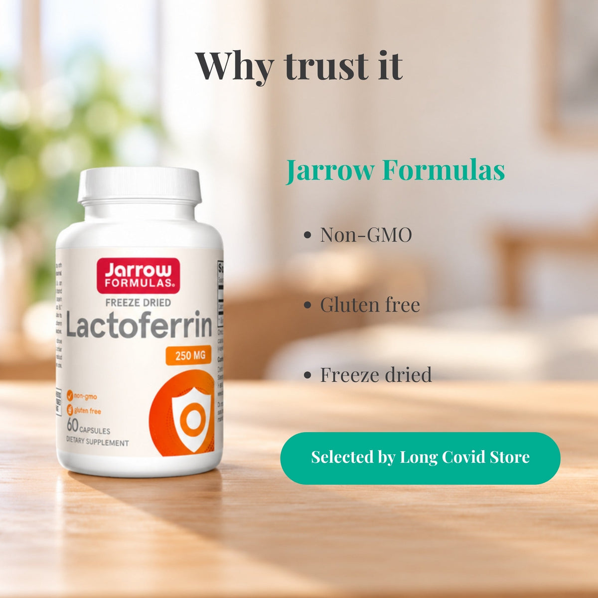 Lactoferrin | Immune & Gut Support | Jarrow Formulas - Jarrow Formulas - Long Covid Store