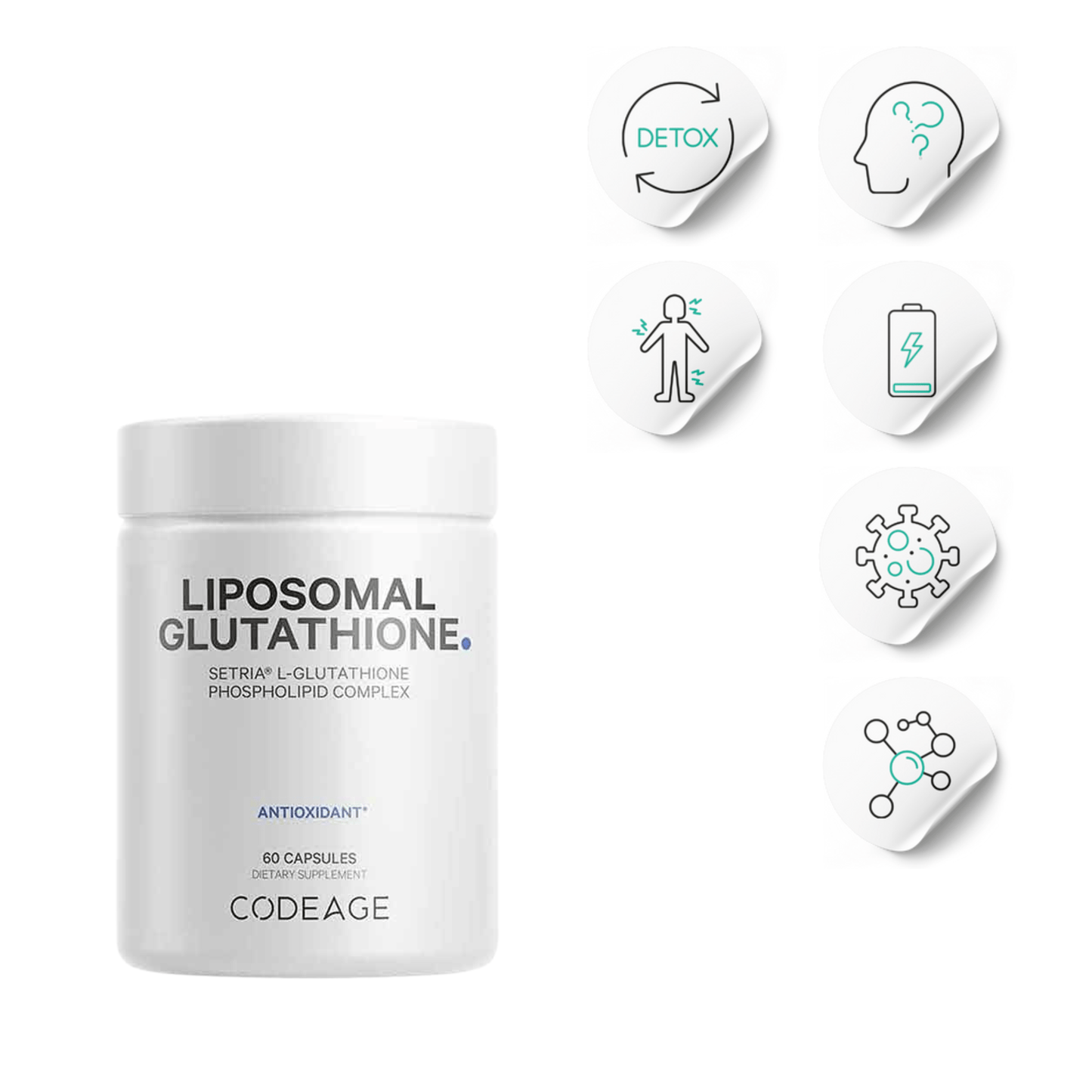 Liposomal Glutathione | Brain Fog and Detox - Codeage - Long Covid Store