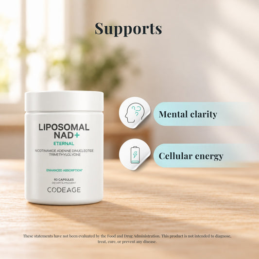 Liposomal NAD+ | Cellular Coenzyme & Wellness Support | Codeage - Codeage - Long Covid Store