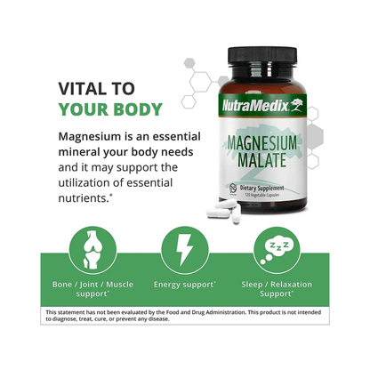 Magnesium Malate | Pain, Fatigue and Nervous System Regulation - Long Covid Store - Long Covid Store
