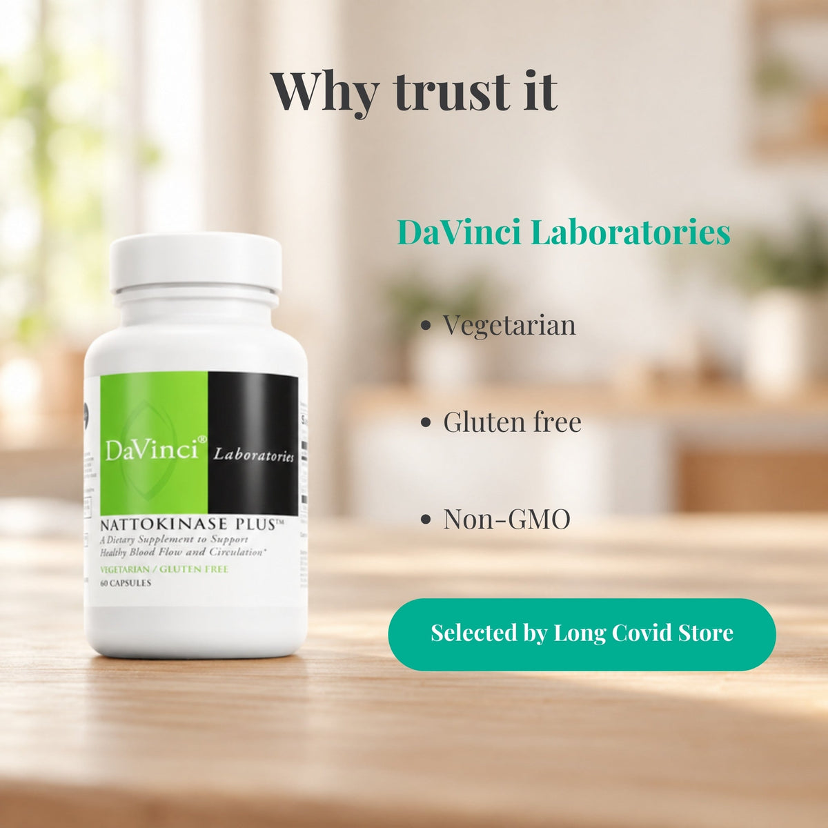 Nattokinase Plus | Circulation & Tissue Support | DaVinci Laboratories - DaVinci Laboratories - Long Covid Store