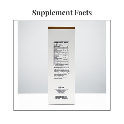 Facts panel from the label of Prodrome Sciences Neuro PC+ Egg Yolk Oil 120 mL