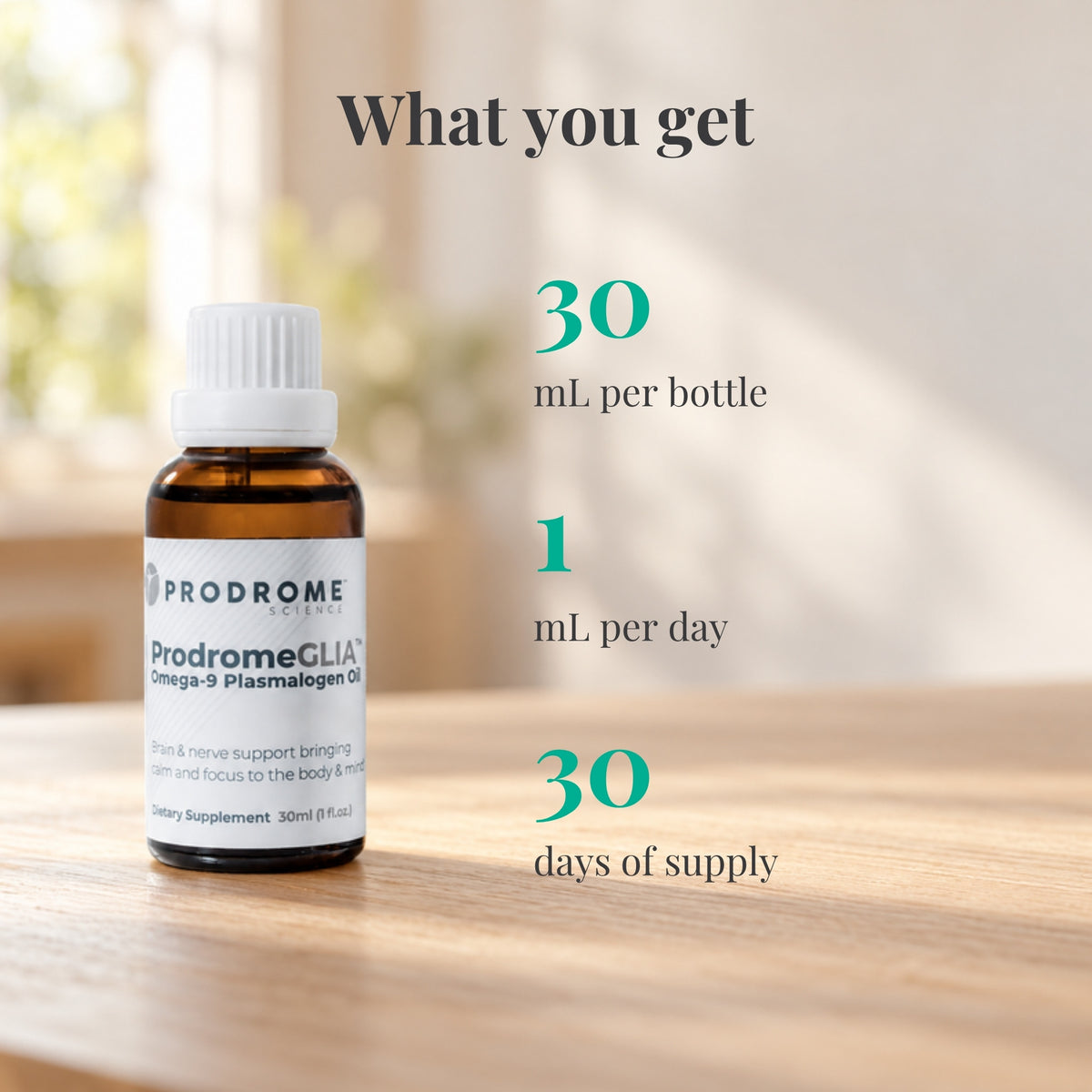 ProdromeGlia Oil 30 mL by Prodrome Sciences: 30 mL per bottle, 1 mL per day, 30 days of supply