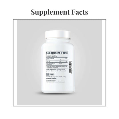Facts panel from the label of ProdromeGlia Softgels 180 Count by Prodrome Sciences