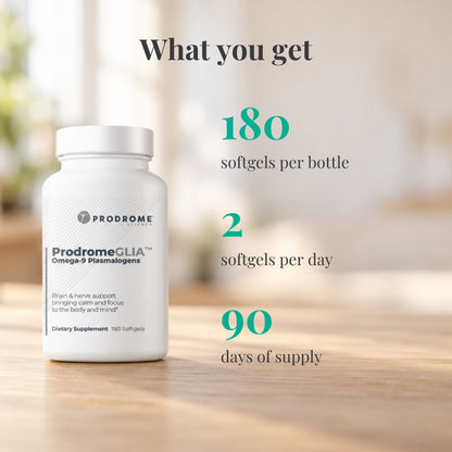 ProdromeGlia Softgels 180 Count by Prodrome Sciences: 180 softgels per bottle, 2 softgels per day, 90 days of supply