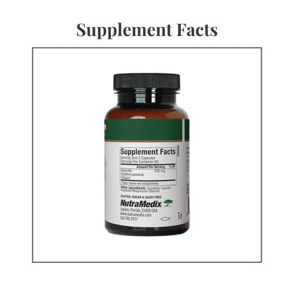 Facts panel from the label of NutraMedix Quercetin 500 mg