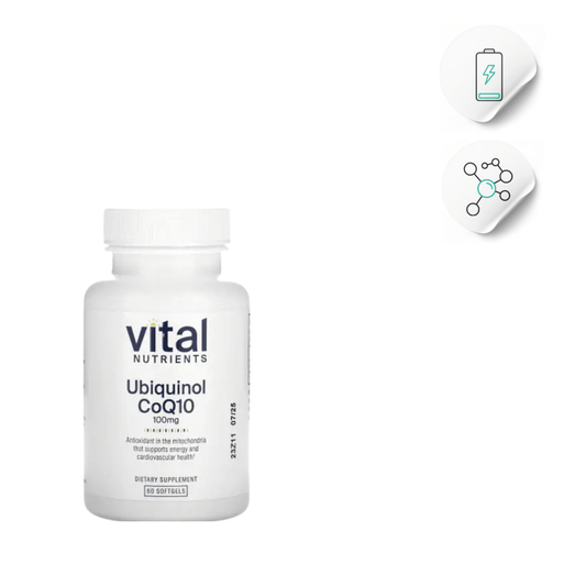Ubiquinol CoQ10 | Fatigue and Energy Boost - Vital Nutrients - Long Covid Store