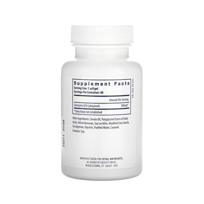Ubiquinol CoQ10 | Fatigue and Energy Boost - Vital Nutrients - Long Covid Store