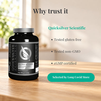 Why trust Quicksilver Scientific Ultra Binder Universal Binder: Tested gluten free; Tested non-GMO; cGMP certified