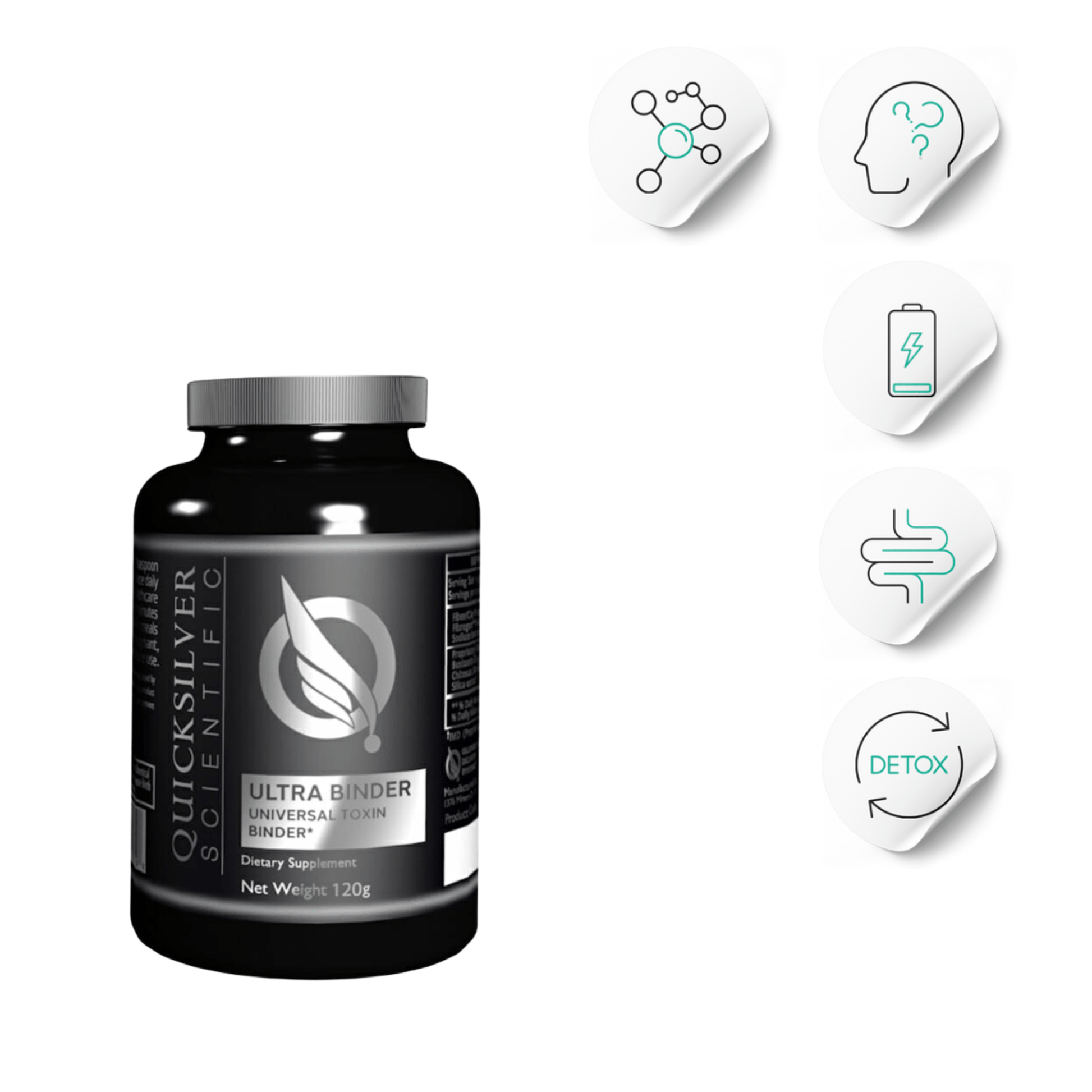 Ultra Binder, Universal Toxin Binder | Brain Fog, Inflammation and Gut Health - Quicksilver Scientific - Long Covid Store