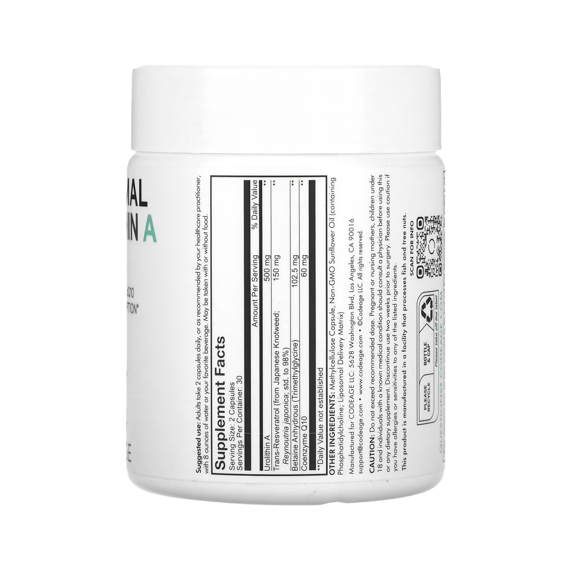 Urolithin - A | Fatigue and Inflammation - Long Covid Store - Long Covid Store