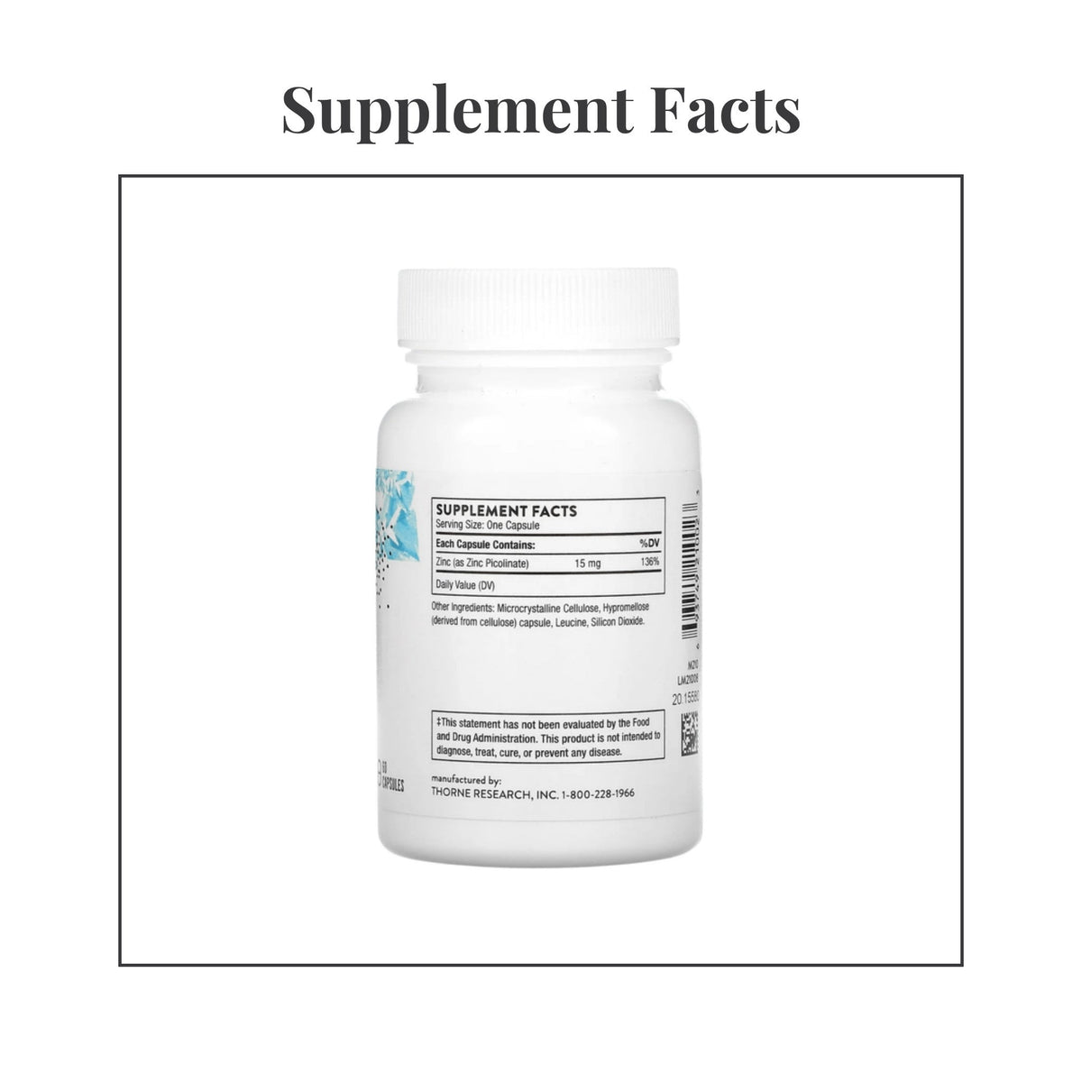 Zinc Picolinate 15mg | Immune Support - Thorne - Long Covid Store