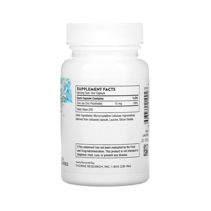 Zinc Picolinate 15mg | Immune Support - Thorne - Long Covid Store