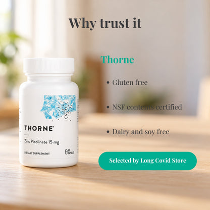 Zinc Picolinate 15mg | Immune Support - Thorne - Long Covid Store
